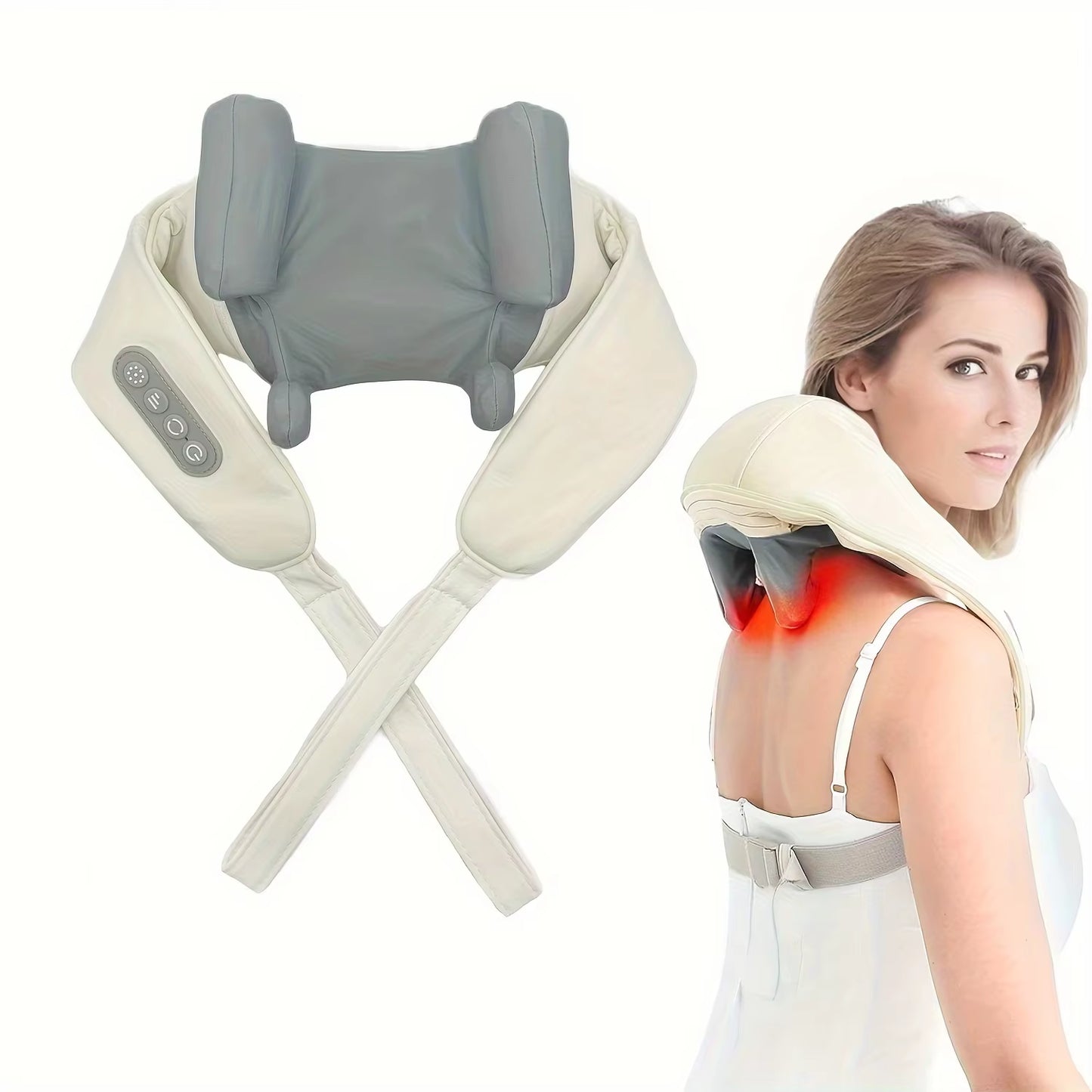 20W Wireless Massager Relief Massage Trapezius Muscle Relaxation Deep Shiatsu Simulated Human Hand Kneading Neck Electric